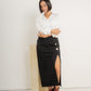 pollera negra tajo