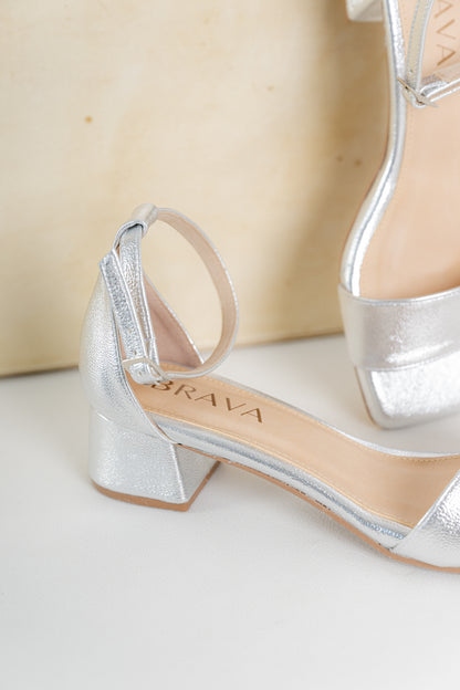 sandalia para mujer plata