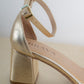 sandalias mujer alta oro