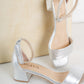 sandalias plata baja